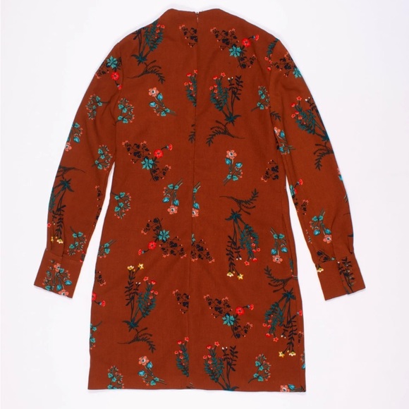 WAYF floral Mock Neck Long Sleeve Shift - Picture 2 of 4